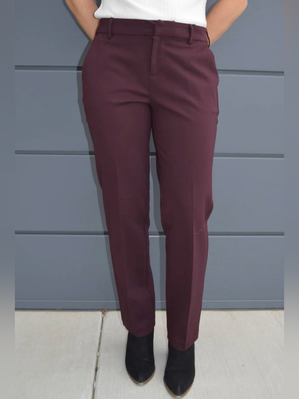 Liverpool Kelsey Knit Trouser In Dark Plum Sz 8
